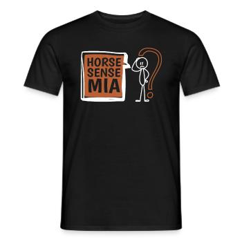 Sports équestres équestres à cheval - T-shirt homme - noir - Devant - AI Model Male 178 light (178cm)