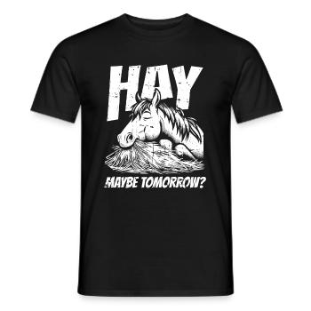 Sports équestres équestres à cheval - T-shirt homme - noir - Devant - AI Model Male 178 light (178cm)