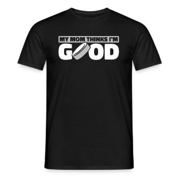 Gardien de but de hockey sur glace Gardien de but Maman - T-shirt homme - noir - Devant - AI Model Male 178 light (178cm)