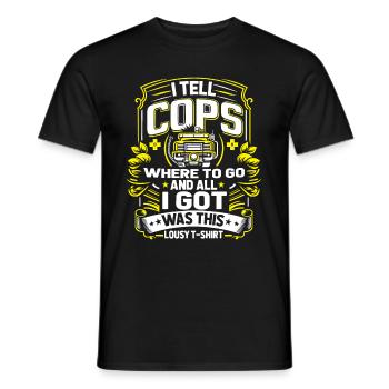Centre d’opérations du centre de contrôle des appels d’urgence - T-shirt homme - noir - Devant - AI Model Male 178 light (178cm)