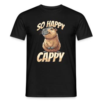 Capybara Capybara Drôle - T-shirt homme - noir - Devant - AI Model Male 178 light (178cm)
