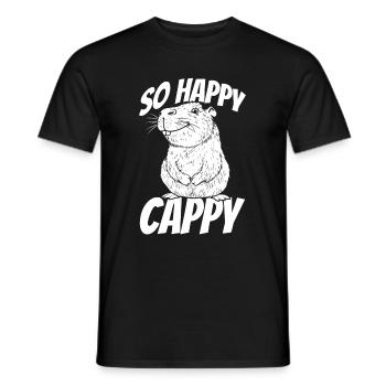 Capybara Wasserschwein - Männer T-Shirt - Schwarz - Vorne - AI Model Male 178 light (178cm)