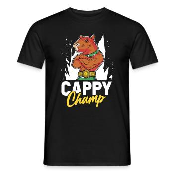 Capybara Wasserschwein - Männer T-Shirt - Schwarz - Vorne - AI Model Male 178 light (178cm)