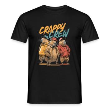 Capybara Capybara Drôle - T-shirt homme - noir - Devant - AI Model Male 178 light (178cm)