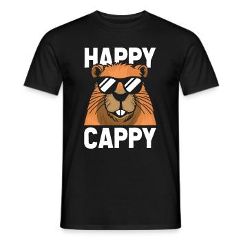 Capybara Wasserschwein - Männer T-Shirt - Schwarz - Vorne - AI Model Male 178 light (178cm)