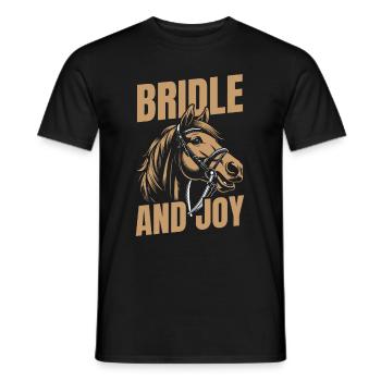 Sports équestres équestres à cheval - T-shirt homme - noir - Devant - AI Model Male 178 light (178cm)