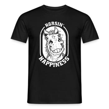 Pferd Reitsport - Männer T-Shirt - Schwarz - Vorne - AI Model Male 178 light (178cm)