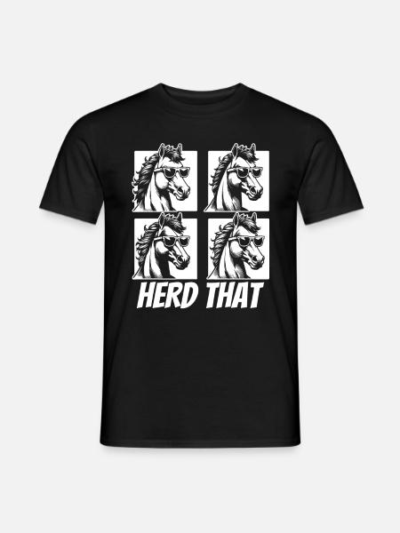 Pferd Reitsport - Männer T-Shirt - Schwarz