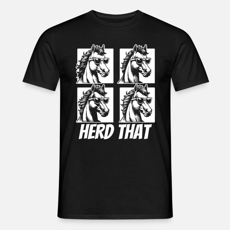 Pferd Reitsport - Männer T-Shirt - Schwarz