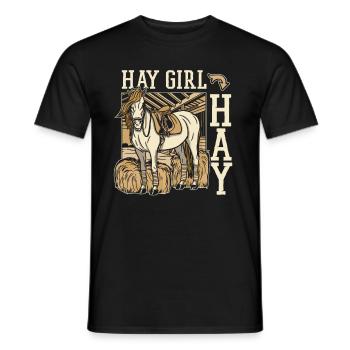 Sports équestres équestres à cheval - T-shirt homme - noir - Devant - AI Model Male 178 light (178cm)