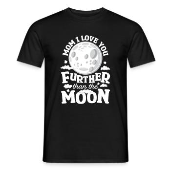Lune Luna Amour Lune Maman - T-shirt homme - noir - Devant - AI Model Male 178 light (178cm)