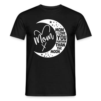 Lune Luna Amour Lune Maman - T-shirt homme - noir - Devant - AI Model Male 178 light (178cm)