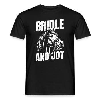 Sports équestres équestres à cheval - T-shirt homme - noir - Devant - AI Model Male 178 light (178cm)