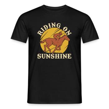 Horse Equestrian Summer - Men's T-Shirt - black - Front - AI Model Male 178 light (178cm)