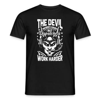 Notruf Leitstelle Einsatzzentrale - Männer T-Shirt - Schwarz - Vorne - AI Model Male 178 light (178cm)