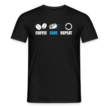 Eishockey Torwart Coffee - Männer T-Shirt - Schwarz - Vorne - AI Model Male 178 light (178cm)
