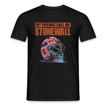 Eishockey Torwart Torwart - Männer T-Shirt - Schwarz - Vorne - AI Model Male 178 light (178cm)
