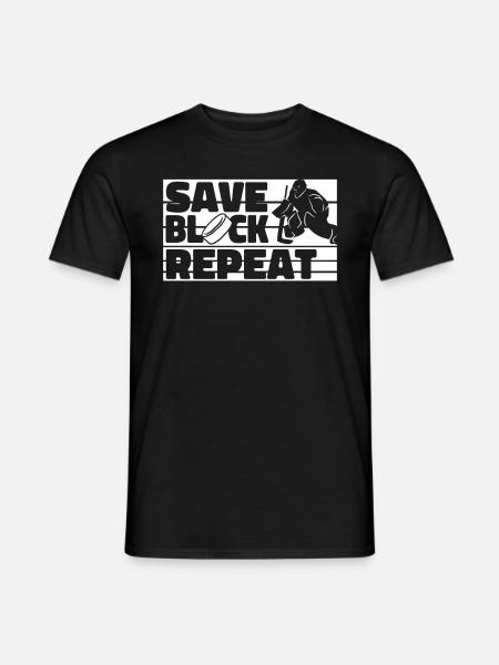 Eishockey Torwart - Männer T-Shirt - Schwarz