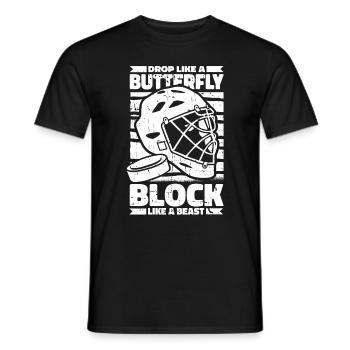 Eishockey Torwart - Männer T-Shirt - Schwarz - Vorne - AI Model Male 178 light (178cm)