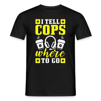 Emergency Call Control Center Operations Center - Men's T-Shirt - black - Front - AI Model Male 178 light (178cm)