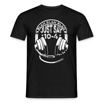 Notruf Leitstelle Einsatzzentrale Blah Blah Blah - Männer T-Shirt - Schwarz - Vorne - AI Model Male 178 light (178cm)