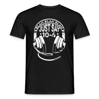 Notruf Leitstelle Einsatzzentrale Blah Blah Blah - Männer T-Shirt - Schwarz - Vorne - AI Model Male 178 light (178cm)