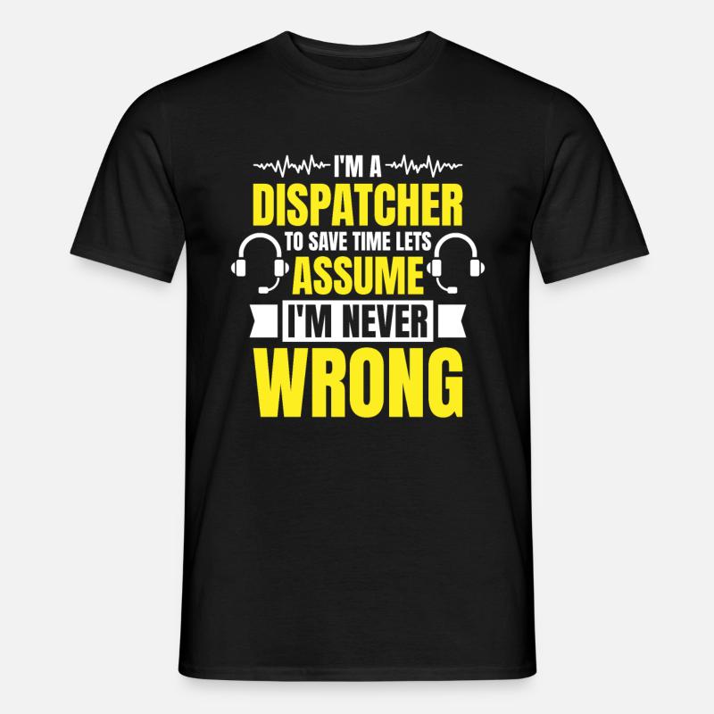 Centre d’opérations du centre de contrôle des appels d’urgence - T-shirt homme - noir