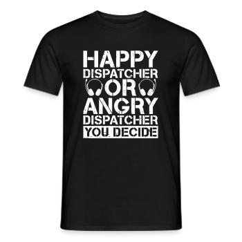 Emergency Call Control Center Operations Center - Men's T-Shirt - black - Front - AI Model Male 178 light (178cm)