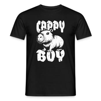 Capybara Wasserschwein Cappy Boy - T-shirt homme - noir - Devant - AI Model Male 178 light (178cm)