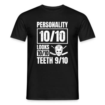 Eishockey Torwart - Männer T-Shirt - Schwarz - Vorne - AI Model Male 178 light (178cm)