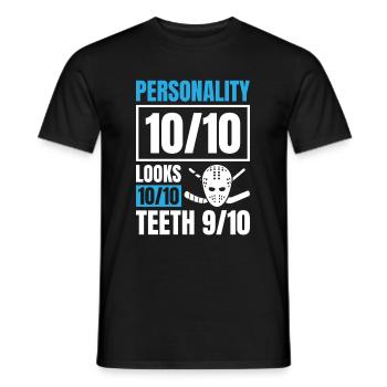 Eishockey Torwart - Männer T-Shirt - Schwarz - Vorne - AI Model Male 178 light (178cm)