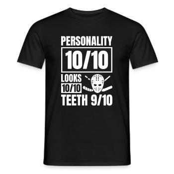 Eishockey Torwart - Männer T-Shirt - Schwarz - Vorne - AI Model Male 178 light (178cm)