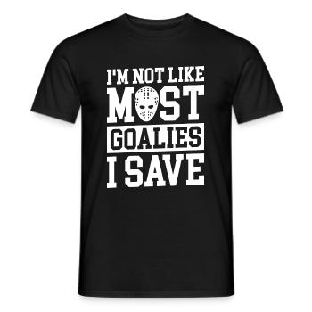 Gant de gardien de but de hockey sur glace Rondelle d’économie - T-shirt homme - noir - Devant - AI Model Male 178 light (178cm)