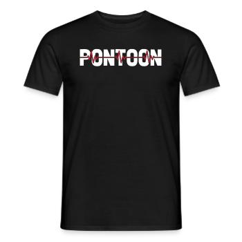 Pontonboot Ekg Heartbeat - Männer T-Shirt - Schwarz - Vorne - AI Model Male 178 light (178cm)