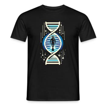Plongée Plongeur C’est dans mon ADN - T-shirt homme - noir - Devant - AI Model Male 178 light (178cm)