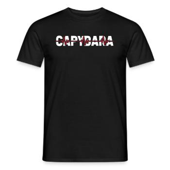 Rythme cardiaque de l’ECG Capybara Wasserschwein - T-shirt homme - noir - Devant - AI Model Male 178 light (178cm)