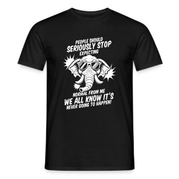 Éléphant - T-shirt homme - noir - Devant - AI Model Male 178 light (178cm)
