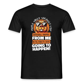 Capybara Wasserschwein - Männer T-Shirt - Schwarz - Vorne - AI Model Male 178 light (178cm)
