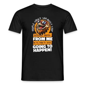 Bartagame Bearded Dragon - Men's T-Shirt - black - Front - AI Model Male 178 light (178cm)