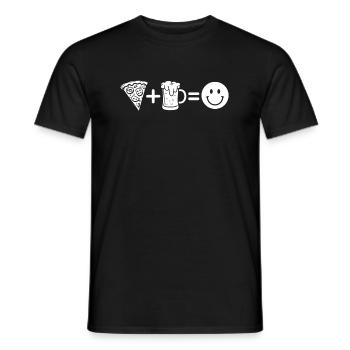 Pizza - T-shirt homme - noir - Devant - AI Model Male 178 light (178cm)