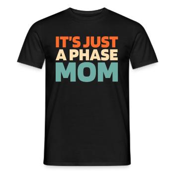 Mond Luna Just A Phase Moon - Men's T-Shirt - black - Front - AI Model Male 178 light (178cm)