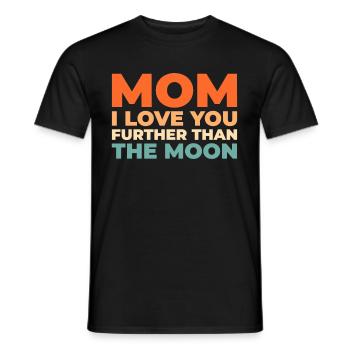 Lune Luna Amour Lune Maman - T-shirt homme - noir - Devant - AI Model Male 178 light (178cm)