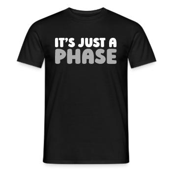 Mond Luna Just A Phase Moon - Men's T-Shirt - black - Front - AI Model Male 178 light (178cm)