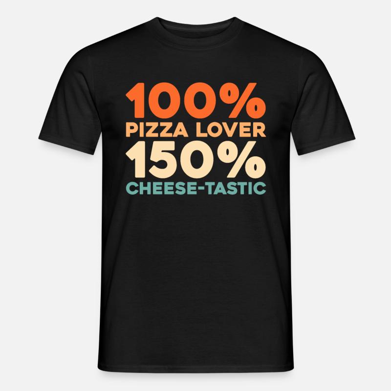 Pizza - Männer T-Shirt - Schwarz