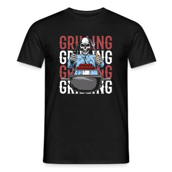 Bbq Grilling - Men's T-Shirt - black - Front - AI Model Male 178 light (178cm)