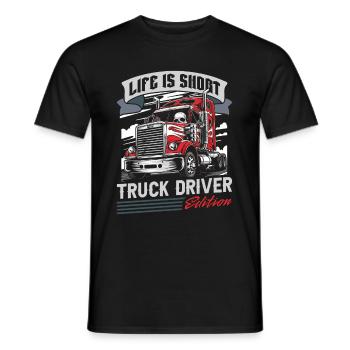 Lkw Fahrer Trucker Lastwagenfahrer - Männer T-Shirt - Schwarz - Vorne - AI Model Male 178 light (178cm)