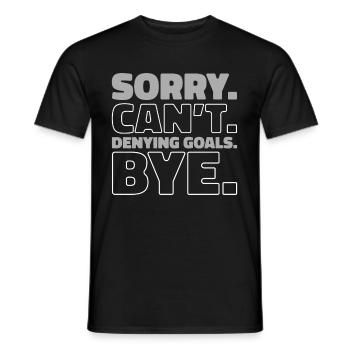Eishockey Torwart - Männer T-Shirt - Schwarz - Vorne - AI Model Male 178 light (178cm)