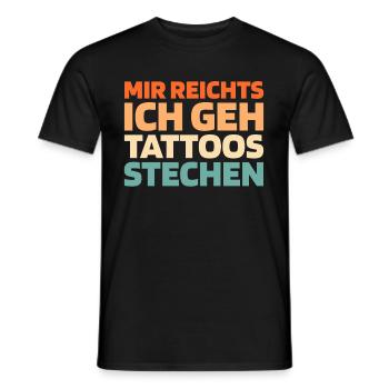 Tattoo Artist Tattoo - Men's T-Shirt - black - Front - AI Model Male 178 light (178cm)