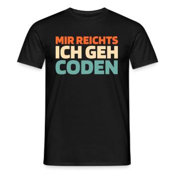 Entwickler Coder Programmierer - Männer T-Shirt - Schwarz - Vorne - AI Model Male 178 light (178cm)