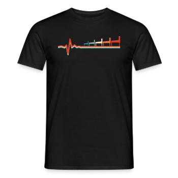 Pinball Ekg Heartbeat - Men's T-Shirt - black - Front - AI Model Male 178 light (178cm)